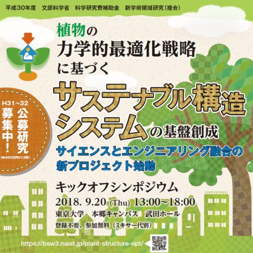 新学術「植物構造オプト」キックオフシンポジウムで発表しました。