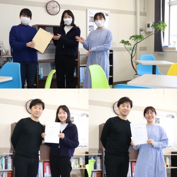 市田・上村・神鷹・山道が卒論発表，亀園・菊川・吉田が修論発表を行いました。